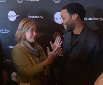  Pictured with Director-Screenwriter-Actor Chiwetel Ejiofor, winner of the Alfred P. Sloane Public Understanding of Science Feature Film Prize for The  Boy Who Harnessed the Wind.  