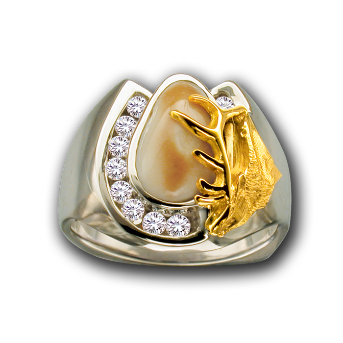 Elk Ivory is fashioned from elk teeth—which are actually remnants of  prehistoric tusks—and makes for spectacular jewelry