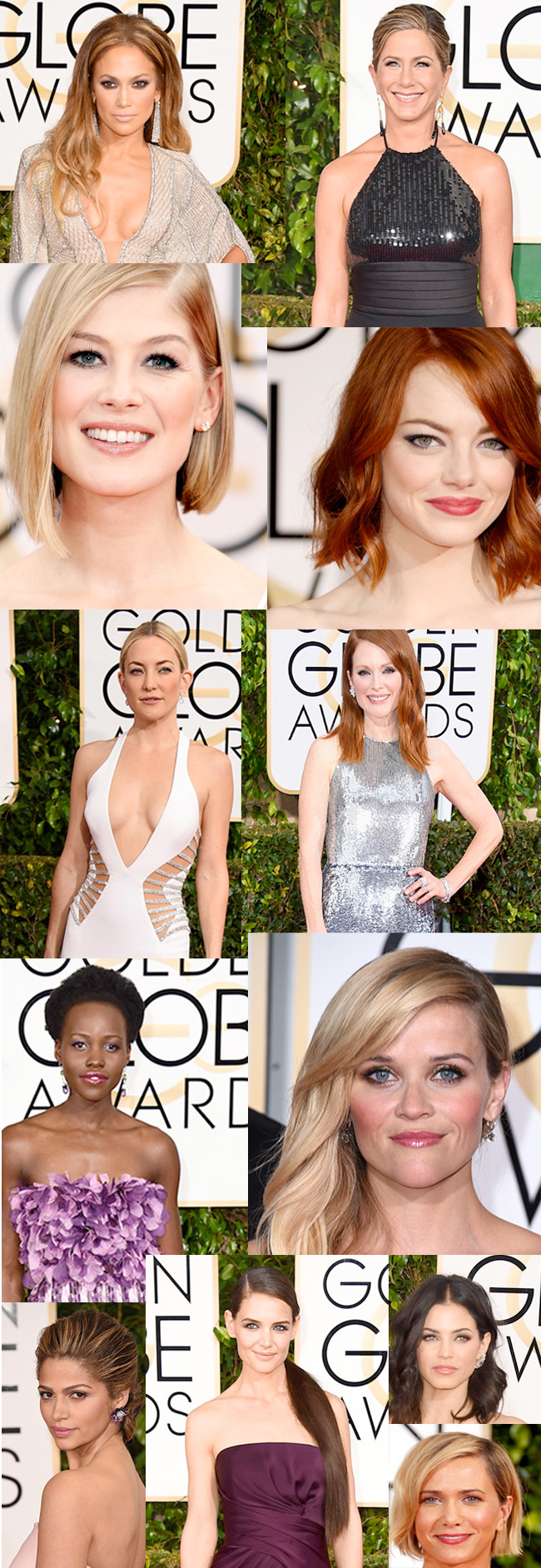 Top 12 Beauty Looks from the 2015 Golden Globe Awards. Complete hair and makeup breakdowns straight from the celebrity makeup artists and hairstylists that worked on the celebrities.
