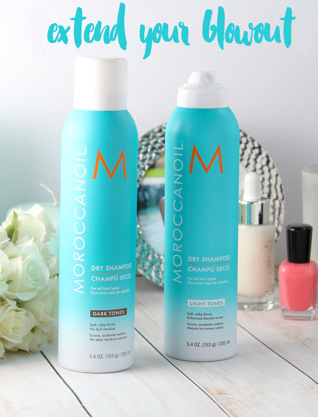 DIY: How to extend your blowout and have a great hair day with a dry shampoo like Moroccanoil NEW Dry Shampoo. It makes updos easy!