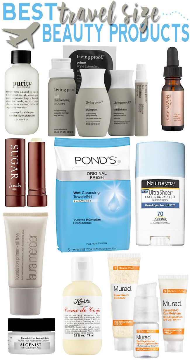 Best travel size beauty products to fit into your 3-1-1 tsa friendly bag!