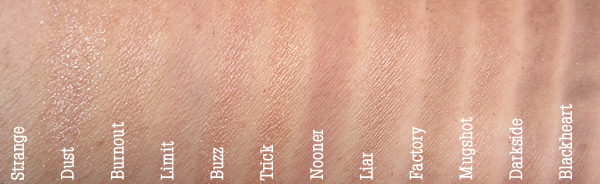 Urban Decay NAKED3 Swatches