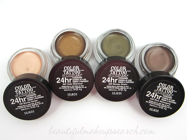 Maybelline Scene on the Runway Color Tattoo Shadows