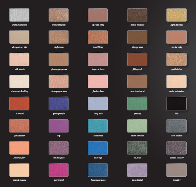 Buxom Customizable Eyeshadow Bar Palette Colors