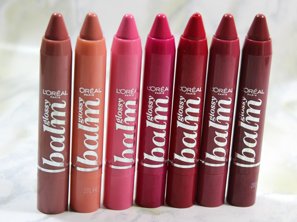 L'Oreal Paris Colour Rich Balm Crayon: Lovely Mocha, Ginger Cndy, My Babydoll, Pink Me Up, Baby Berry, Vintage Rose, Petite Plum
