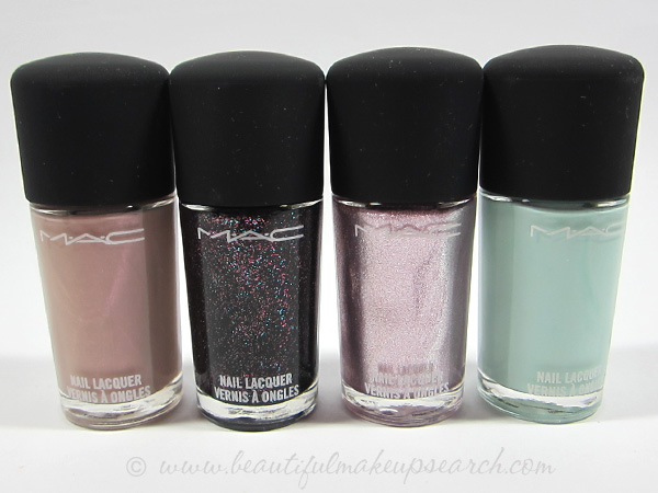 MAC Nail Lacquer Endless Night, Everything That Glitters, Girl Trouble, In the Limelight