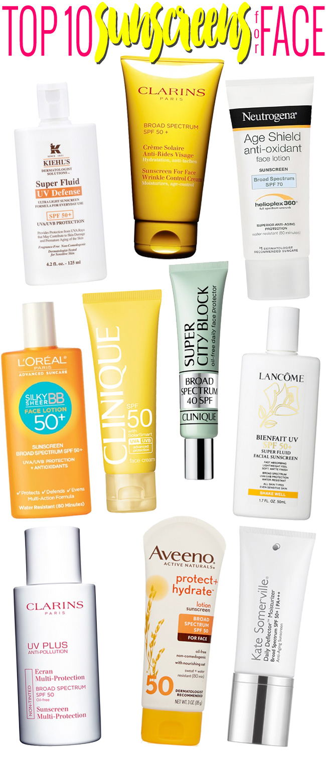Top 10 Sunscreens for Your Face
