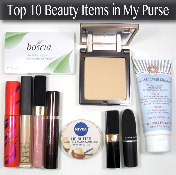 Top 10 Beauty Items in My Purse