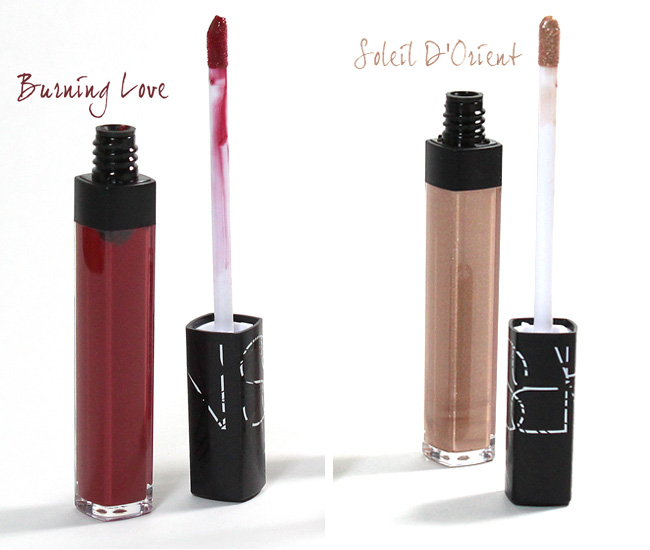 NARS Laced with Edge Holiday Color Collection: Burning Love + Soleil D'Orient Lipgloss