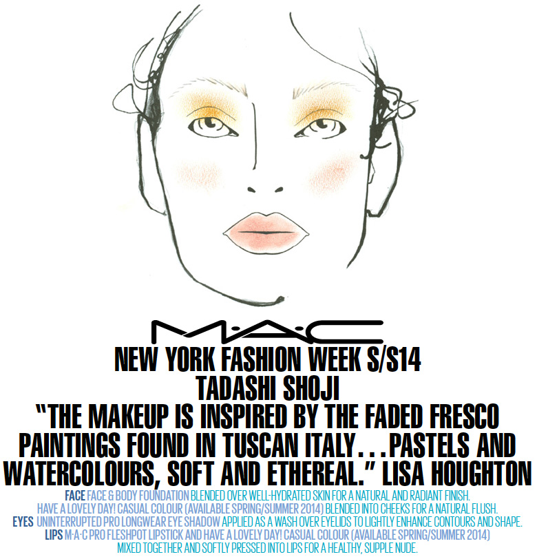 Backstage with MAC: New York Fashion Week S/S14 Tadashi Shoji.