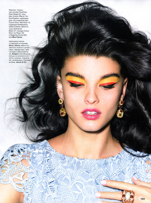 Crystal Renn's Colorful Beauty by Raymond Meier for Allure Russia ...