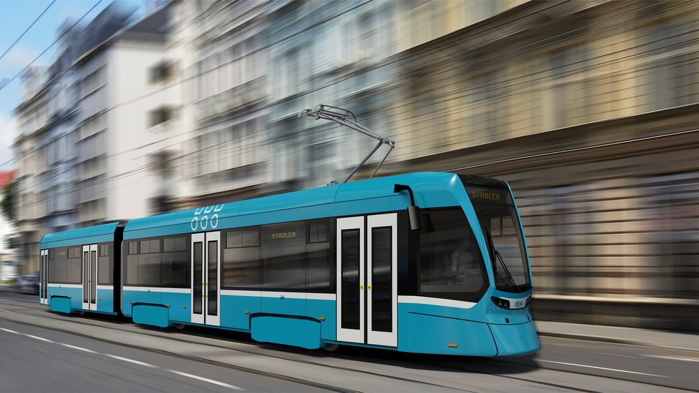 Finální řešení vzhledu ostravské tramvaje Tango NF2 Ostrava, pro kterou hodlá dopravce používat pojmenování nOVA. (zdroj: Stadler)