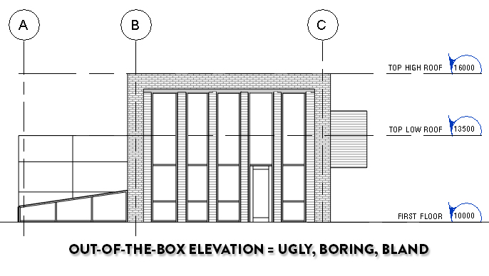 out of the box Revit elevation
