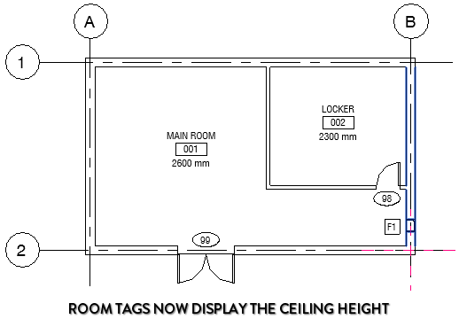 How To Show Ceiling Height In A Room Tag — REVIT PURE