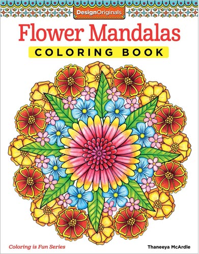 Flower Mandalas Coloring Book by Thaneeya