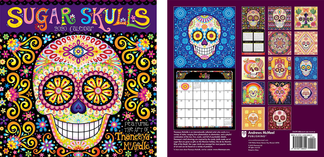 2019 Sugar Skulls Wall Calendar by Thaneeya McArdle