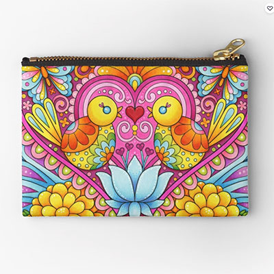 Zipper Pouches with Colorful Art by Thaneeya McArdle