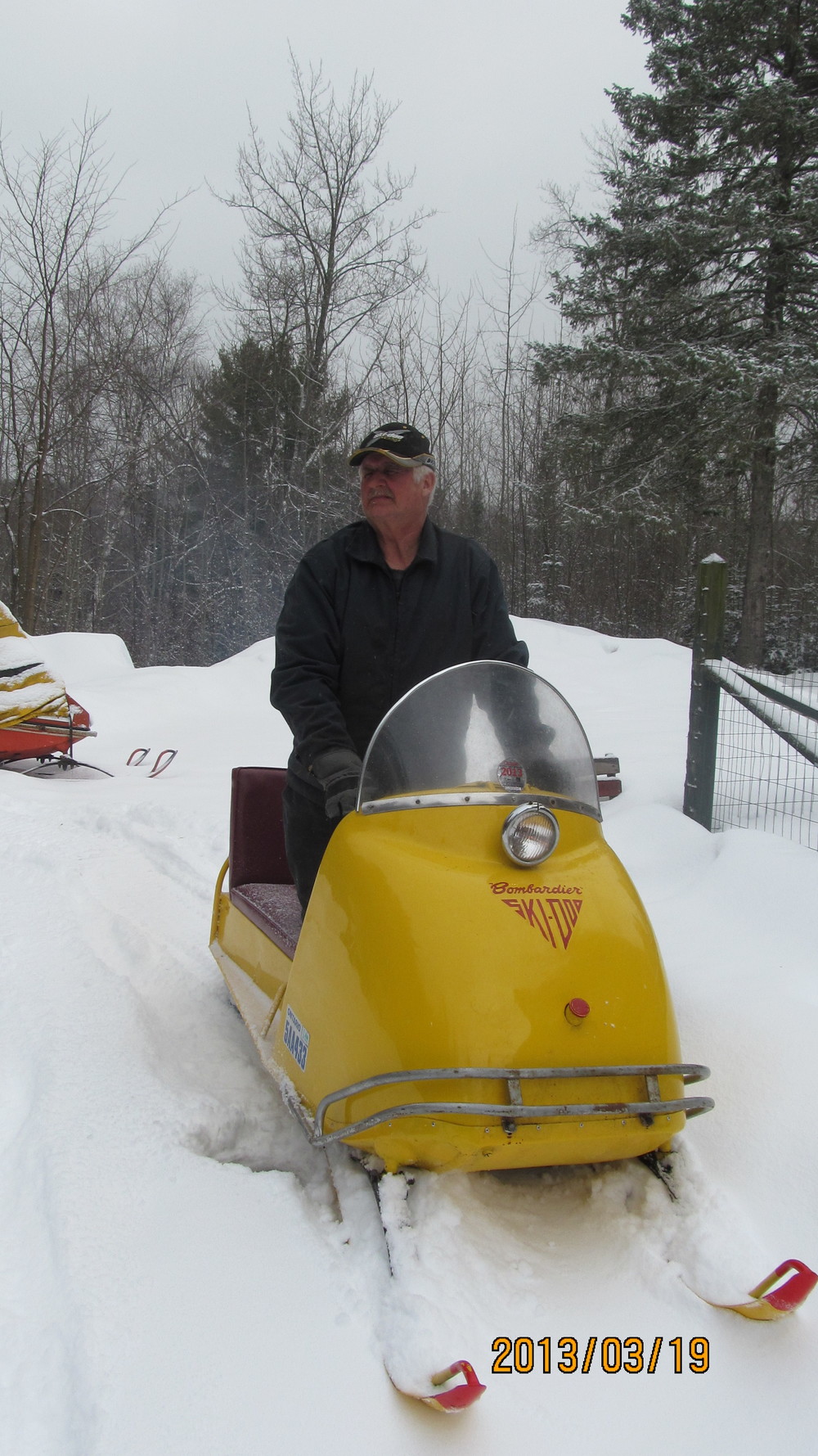 Switzer gets plenty of looks when he rides one of his old sleds into town, and he has participated in a number of community events in the North Hastings region. Photo courtesy Conrad Switzer
