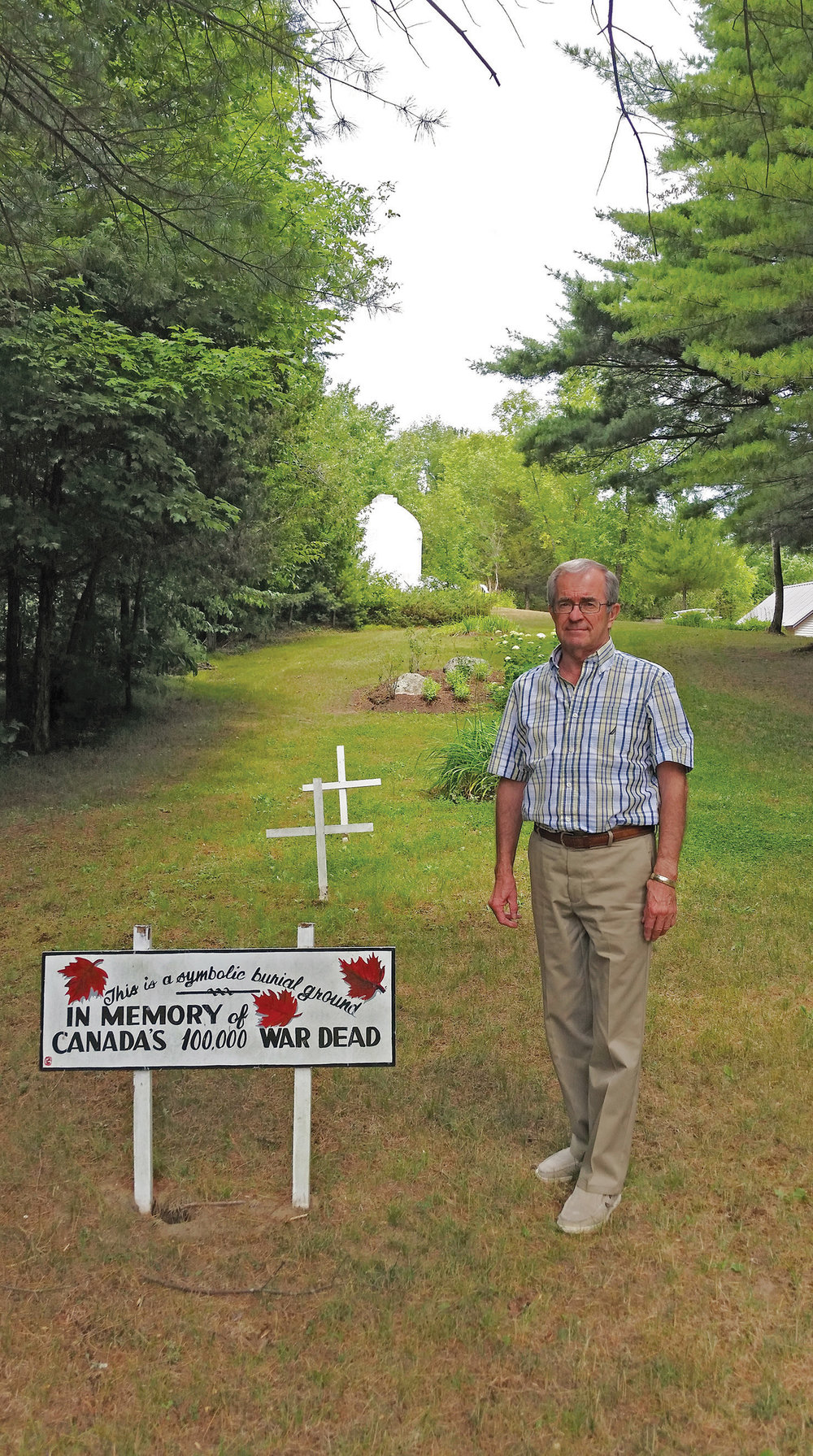 Jim Burns, retired Hastings County educator, is the welcoming host and chair of the Lester B. Pearson Peace Park. Photo courtesy Jim Burns