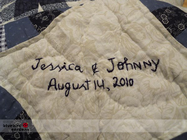 personlized wedding ring quilt