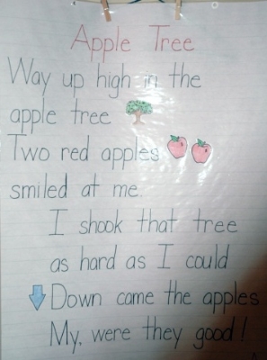 Using apples to write a poem