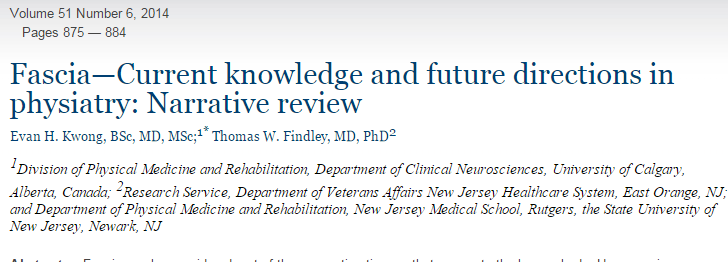  Fascia—Current knowledge and future directions in physiatry: Narrative review 