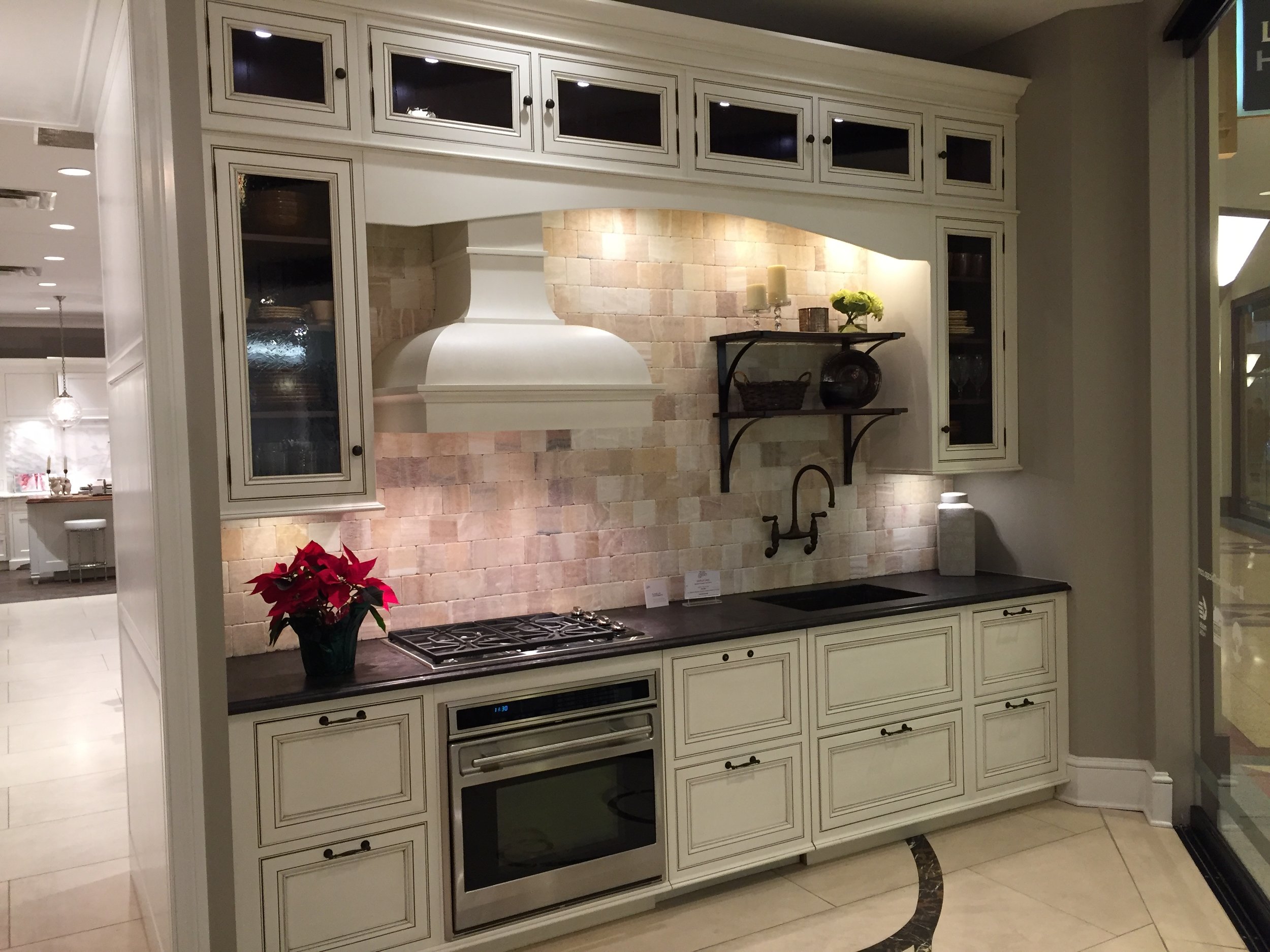NEW Plain Fancy White Inset Kitchen Cabinets Complete Subzero
