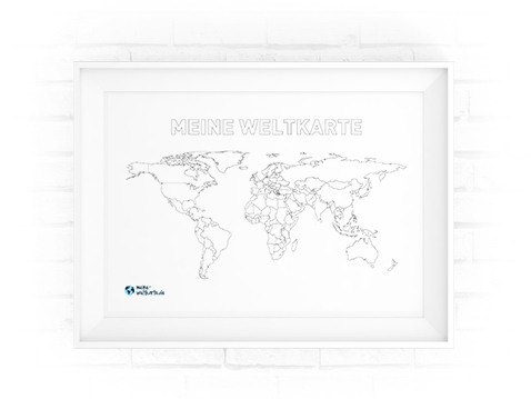 Meine Weltkarte - Weltkarte zum Ausmalen wo man schon war Weltkarte zum Ausmalen - Weltkarte zum ...