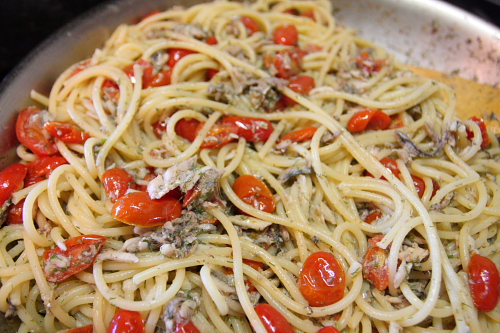 Spaghetti con Alici Fresche (Spaghetti with Fresh Anchovies) — Cooking ...