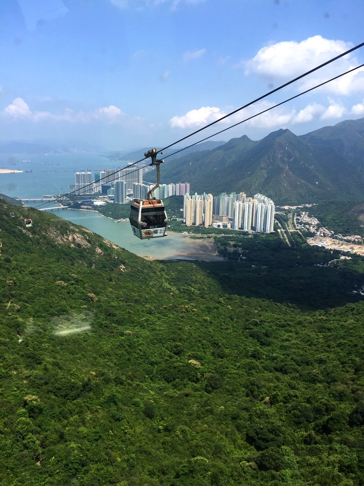 Cable car to "The Big Buddha"  Ngong Ping, Lantau Island, in Hong Kong - Labor Day week 2016