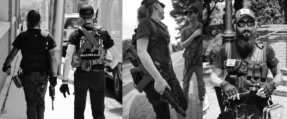 Militantes de Redneck Revolt en Charlottesville