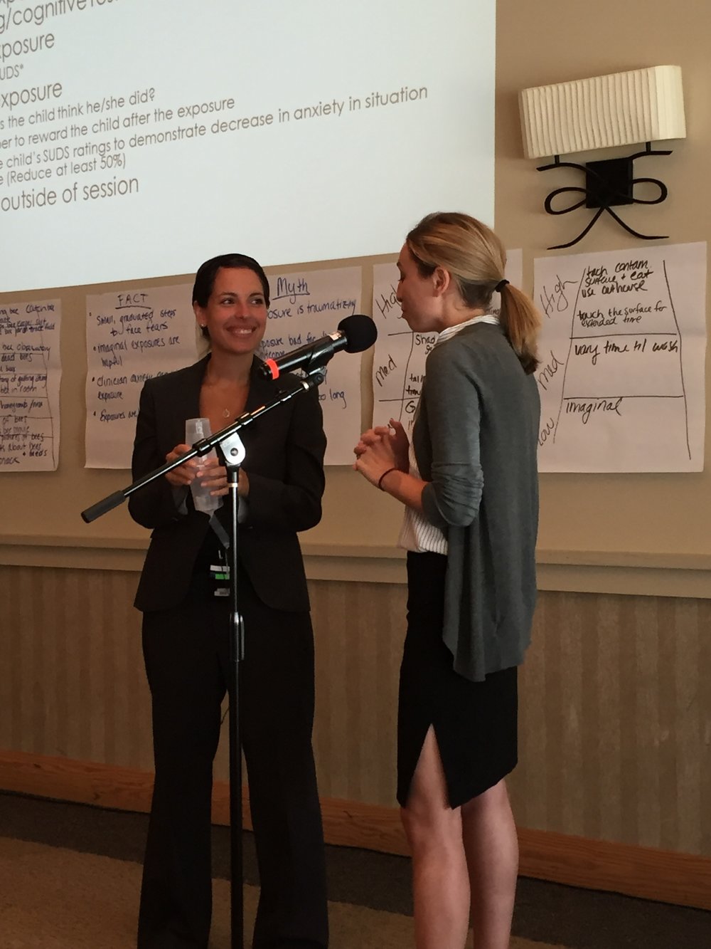 Rinad Beidas, PhD and Emily Becker Haimes, PhD demonstrate how to conduct an exposure with community clinicians in Seattle, Washington (August, 2016)