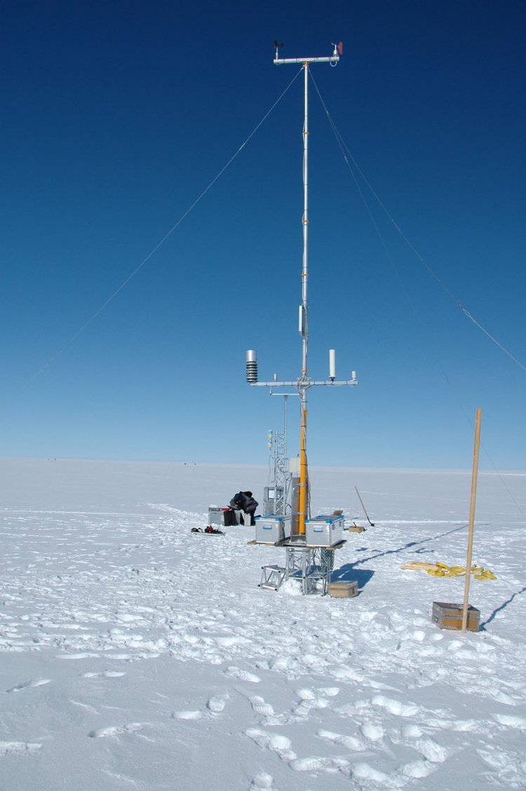 Summit Station (a.k.a., Summit Camp) located at the peak of the Greenland ice cap 