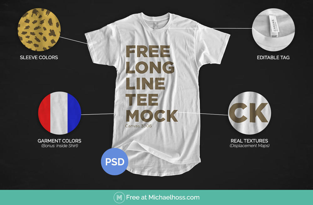 Download Free Longline T-Shirt Mockup 2016 — Graphic Design ...