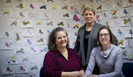 Executive Director Megan Peterson, left, with Gender Justice Co-Founders and Senior Counsel Jill Gaulding, center, and Lisa Stratton, right.&nbsp;Photo by Renee Jones Schneider,&nbsp; renee.jones@startribune.com .&nbsp;From the Star Tribune article by Stephen Montemayor, "Using law and science, a St. Paul nonprofit tests big gender questions," Feb 6, 2017.