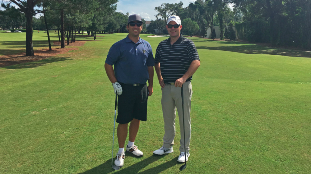 Keith and Riley at Winter Park GC