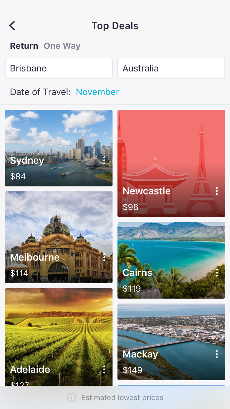 SKYSCANNER TOP DEALS SEARCH