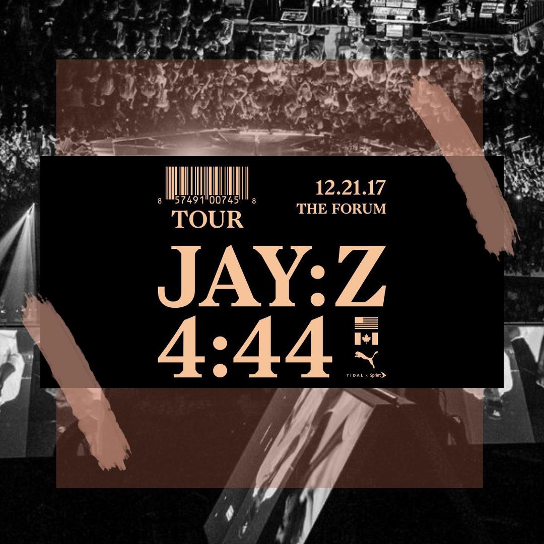 JAY-Z 'S 4:44 POSTER FOR HIS TOUR/ PHOTO CREDIT: JAY-Z / DESIGN CREDIT: VANESSA ACOSTA
