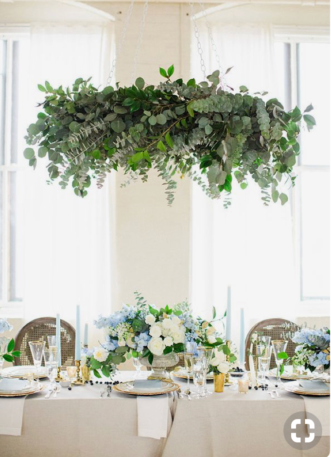  Image via Pinterest - it may be ‘just greenery’, but foliage is quite expensive and an arrangement like this is labour intensive - expect to spend a minimum of $300 on something of this size 