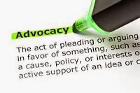 Green highlighter pen highlighting the word Advocacy