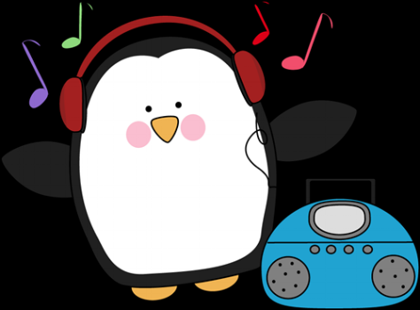 Image result for penguin listening to rolling stones