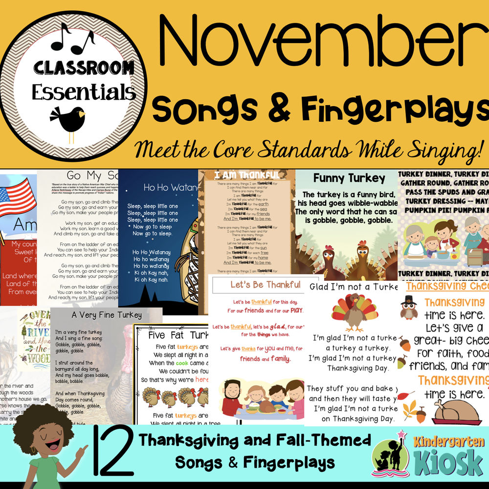 Thanksgiving Songs and Fingerplays for November