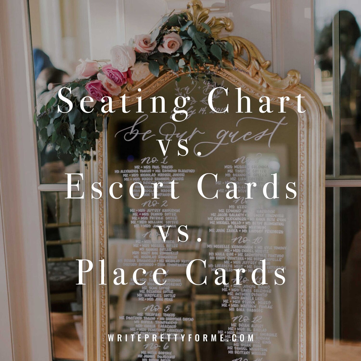 Seating Chart vs. Escort Cards vs. Place Cards — Hoboken New
