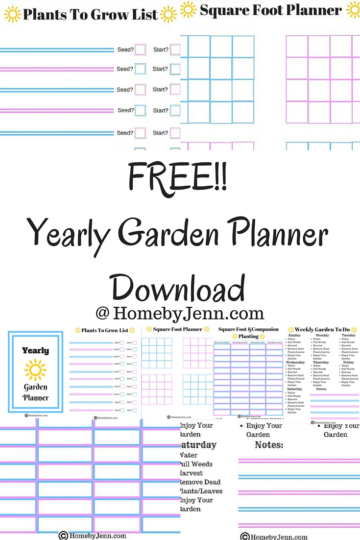 Yearly garden planner to get you organized for the gardening season and beyond!