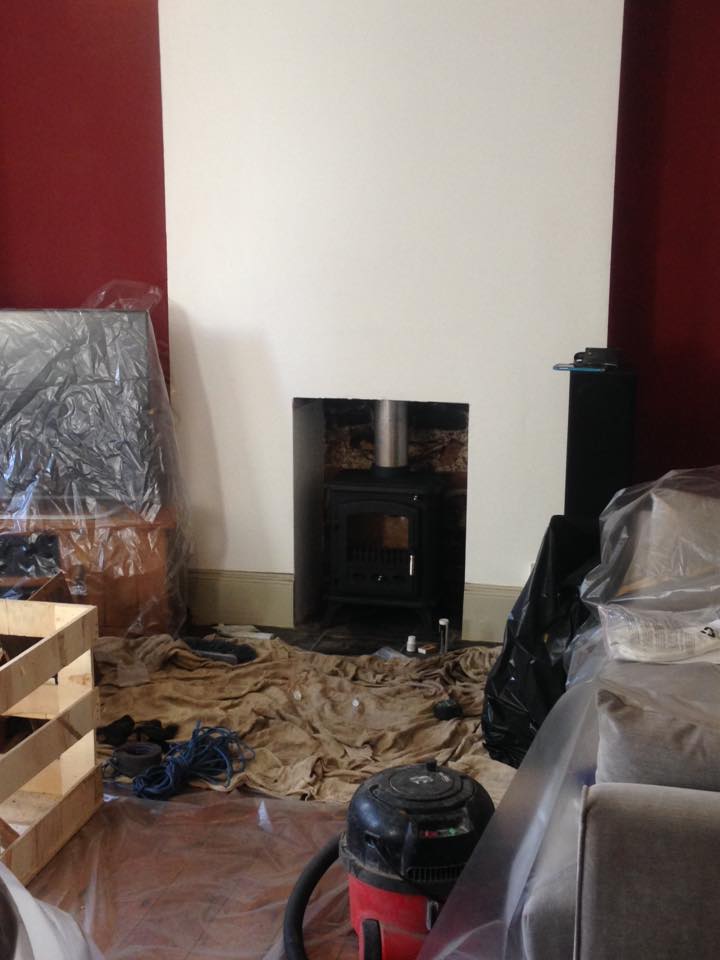 Getting a wood burning stove fitted: Before + After photos