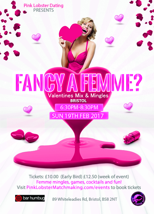 Bristol, South West, UK, Lesbian, events, femme, feminine women, Valentines Day