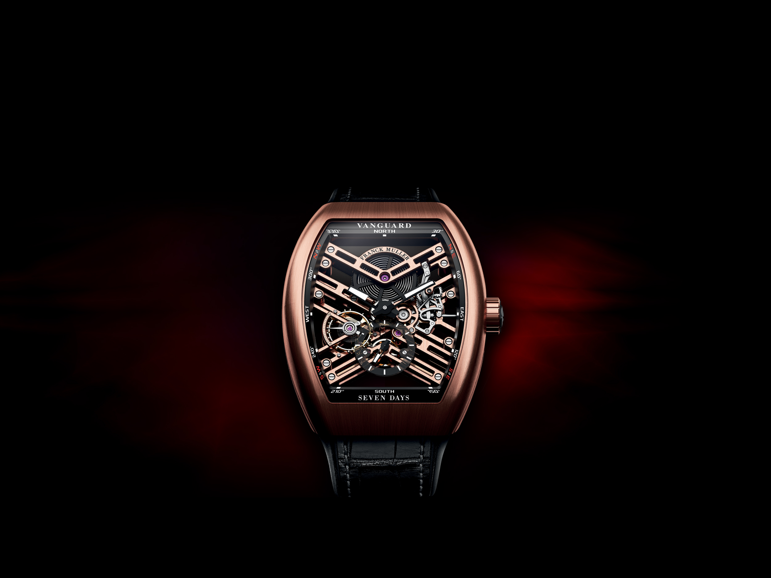Franck Muller Vanguard Crazy Hours Black Dial Men's Watch - V45 CH TT BR ER