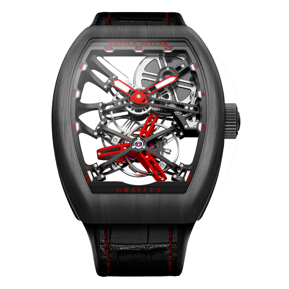 Franck Muller Vanguard Vanguard 7 Days Power Reserve Skeleton V45S6 SQT TT NR BR Black Dial New Watch Men's Watch