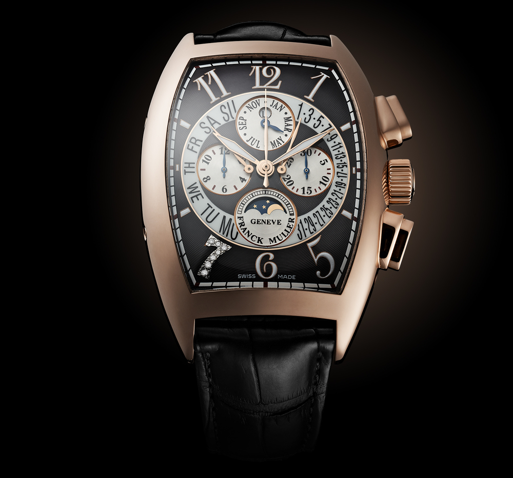 Franck Muller Conquistador 18K White Gold & Diamonds Ladies Watch preowned-8001 CC D