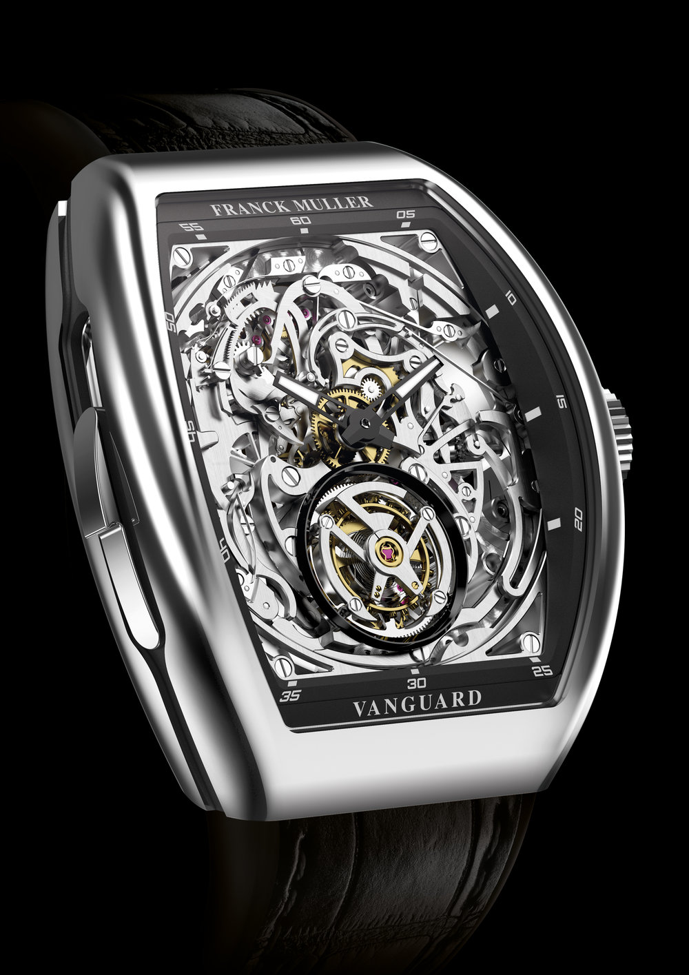 Franck Muller Franck Square 6002 H QZ REL 6/6 18K Rose Gold Quartz 36MM WatchFranck Muller Master of Complication 2851 S6 Platinum Watch